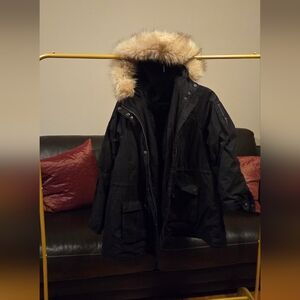 Torrid Black Faux Fur Lined Coat